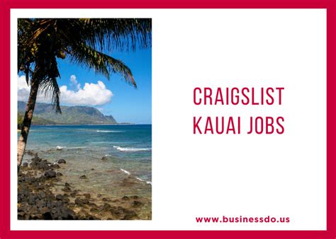 Like cook Immediate start, 20PR HR. . Craigslist jobs kauai